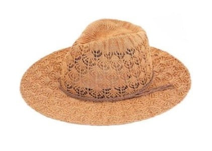 Horseshoe Lace Knitted Panama Hat