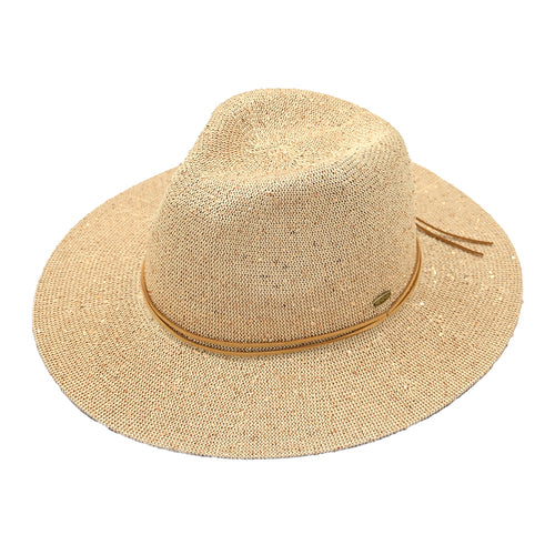 Knitted Panama Hat with Sequins